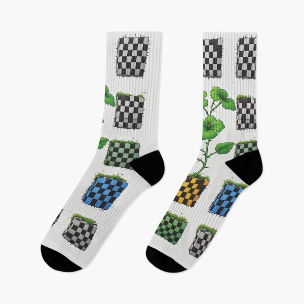 Item preview, Pixel flower grows from checkerboard patterns. designed and sold by Mianku | Für das Leben.