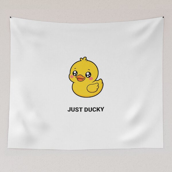 Artikelvorschau, Just Ducky Süßes Kawaii Entenküken mit Spruch entworfen und verkauft von BoosterShop.