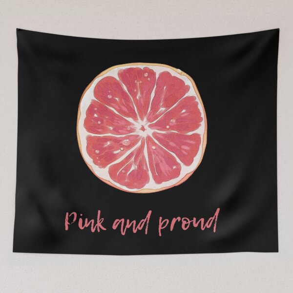 Item preview, Pink and Proud – Watercolor Grapefruit Slice Citrus Illustration designed and sold by SDKENERGY.