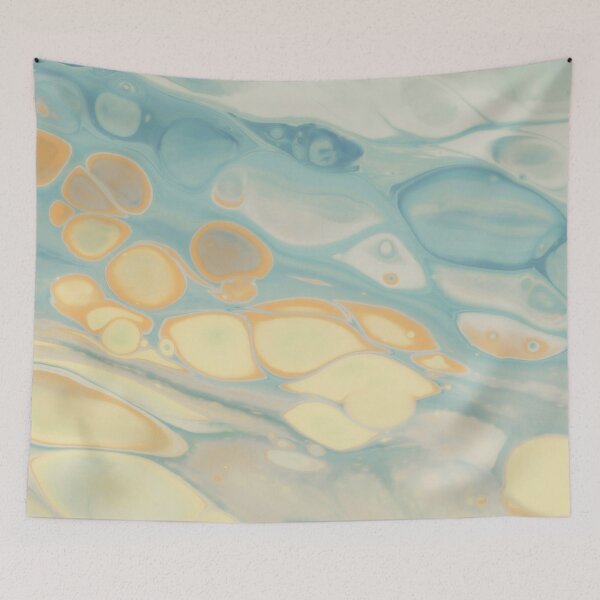 Item preview, Abstract Blue Orange Fluid Art Design designed and sold by BuckaBaby.
