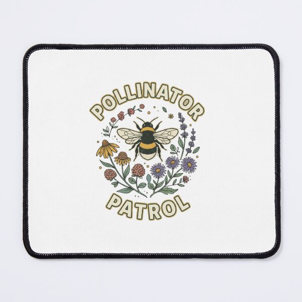 Item preview, Pollinator Patrol Wildflower Bee Emblem designed and sold by GoofyShopp.