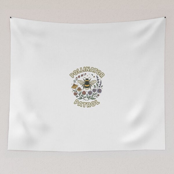 Item preview, Pollinator Patrol Wildflower Bee Emblem designed and sold by GoofyShopp.