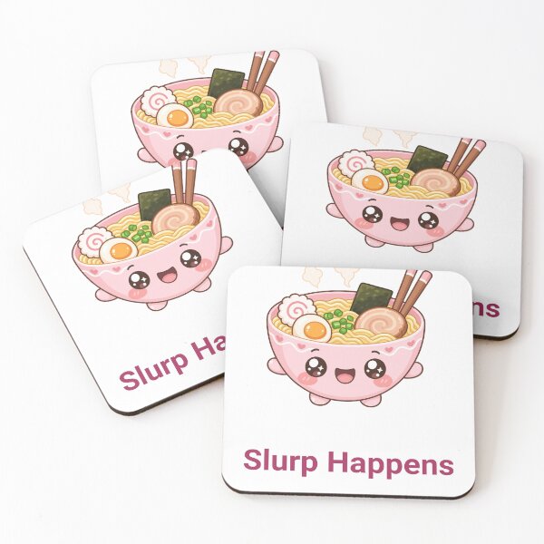 Item preview, Slurp Happens Cute Kawaii Ramen Bowl designed and sold by BoosterShop.