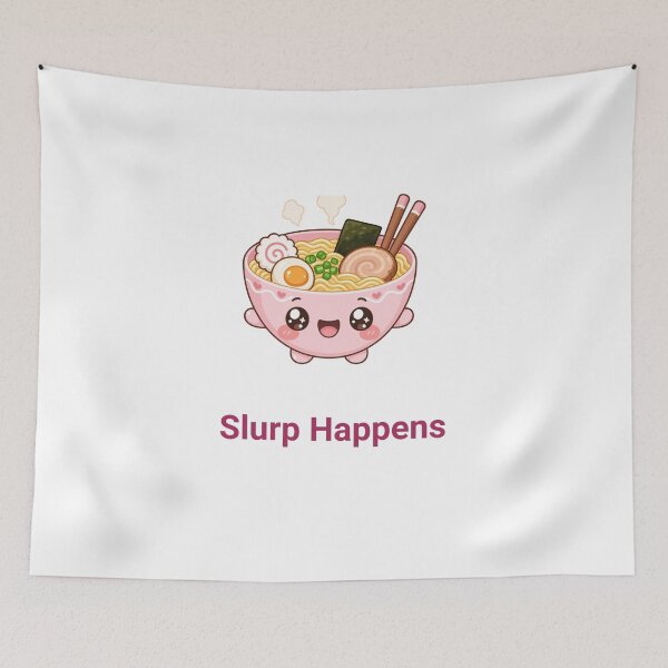 Item preview, Slurp Happens Cute Kawaii Ramen Bowl designed and sold by BoosterShop.