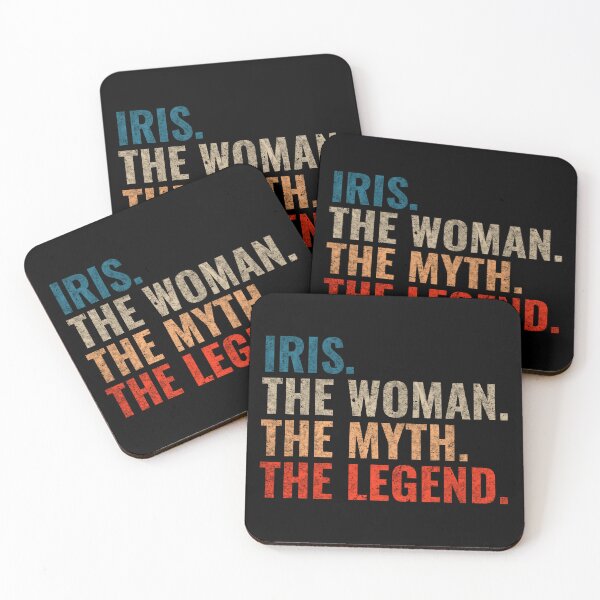 Item preview, Iris The Woman The Myth The Legend Iris Name Retro 70s distress designed and sold by Teelogic.
