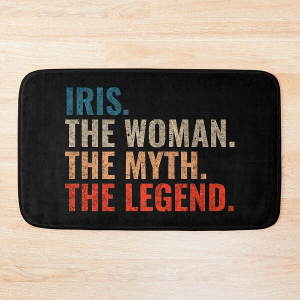 Item preview, Iris The Woman The Myth The Legend Iris Name Retro 70s distress designed and sold by Teelogic.