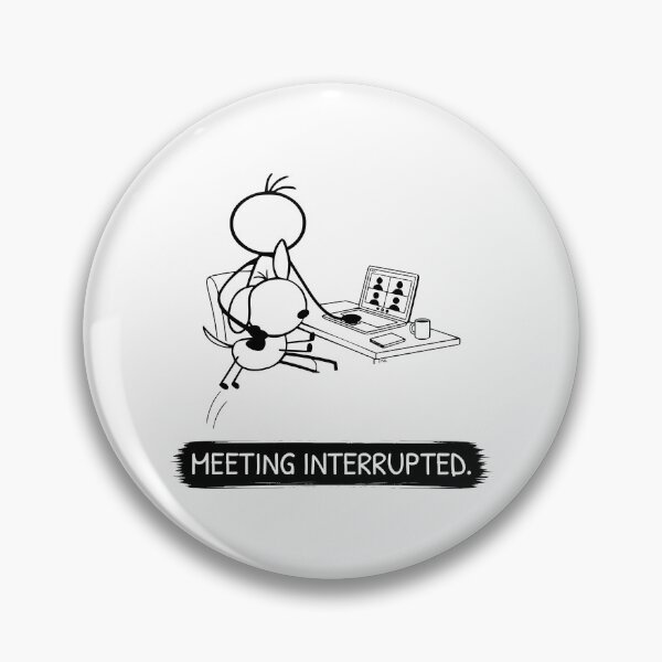 Item preview, Funny Work From Home Dog T-Shirt | Meeting Interrupted | Office Dog Shirt | Dog Owner Gift | Minimalist Dog Lover Tee designed and sold by Pebl-Co.