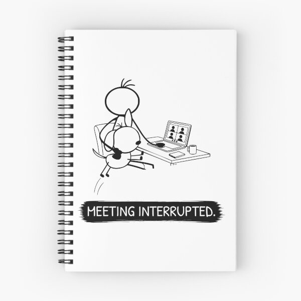 Item preview, Funny Work From Home Dog T-Shirt | Meeting Interrupted | Office Dog Shirt | Dog Owner Gift | Minimalist Dog Lover Tee designed and sold by Pebl-Co.