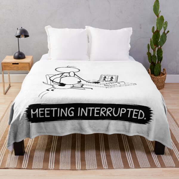 Item preview, Funny Work From Home Dog T-Shirt | Meeting Interrupted | Office Dog Shirt | Dog Owner Gift | Minimalist Dog Lover Tee designed and sold by Pebl-Co.