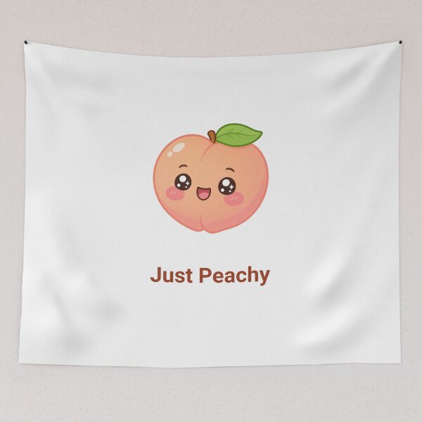 Item preview, Just Peachy Sweet Kawaii Peach with Saying designed and sold by BoosterShop.