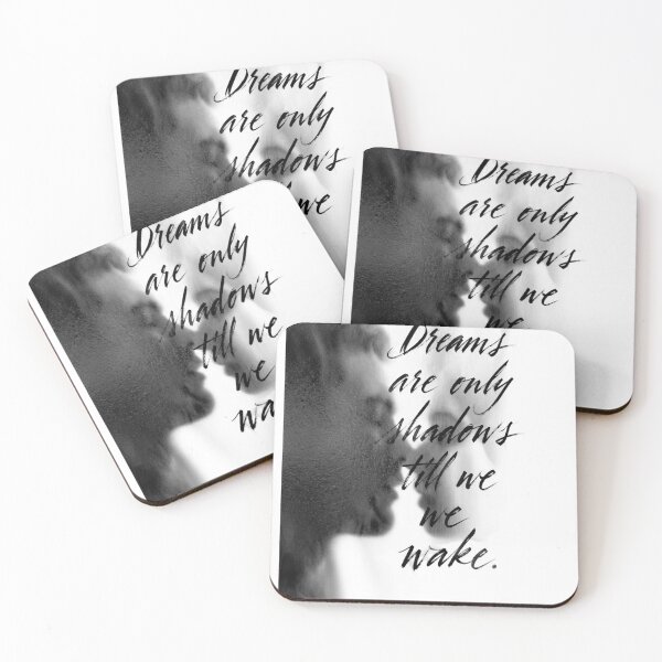 Item preview, Dreams are only shadows till we wake – Minimalist Black and White Art Poster designed and sold by Nakrisa.