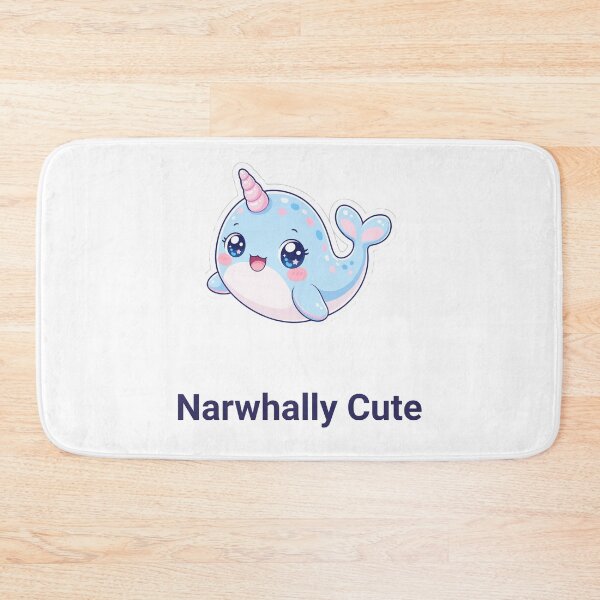 Item preview, Narwhally Cute Sweet Kawaii Narwhal with Saying designed and sold by BoosterShop.