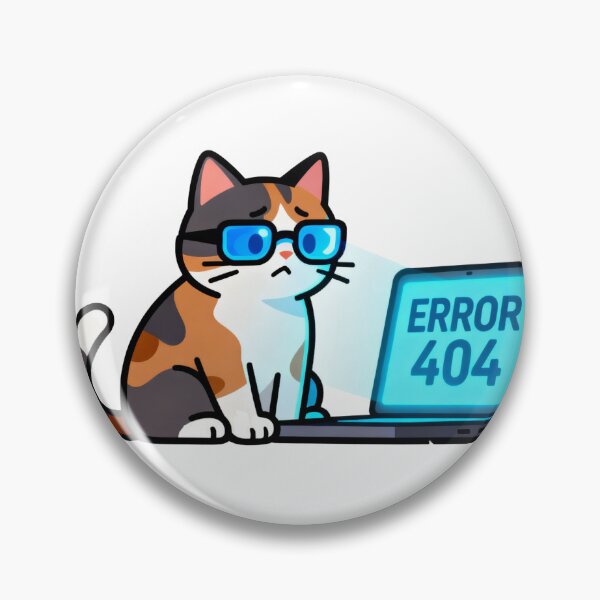 Item preview, Funny Programmer Cat Error 404 Tech Humor designed and sold by Glitchy Paws.