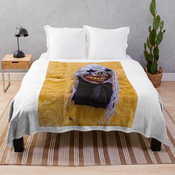 Item preview, Creepy Halloween Skull Mask With Grinning Teeth Hanging On Yellow Wall For Decoration designed and sold by Nmallia.