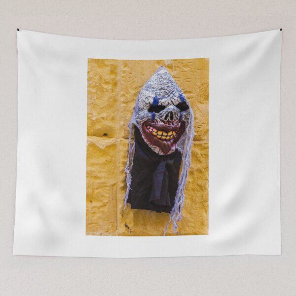 Item preview, Creepy Halloween Skull Mask With Grinning Teeth Hanging On Yellow Wall For Decoration designed and sold by Nmallia.