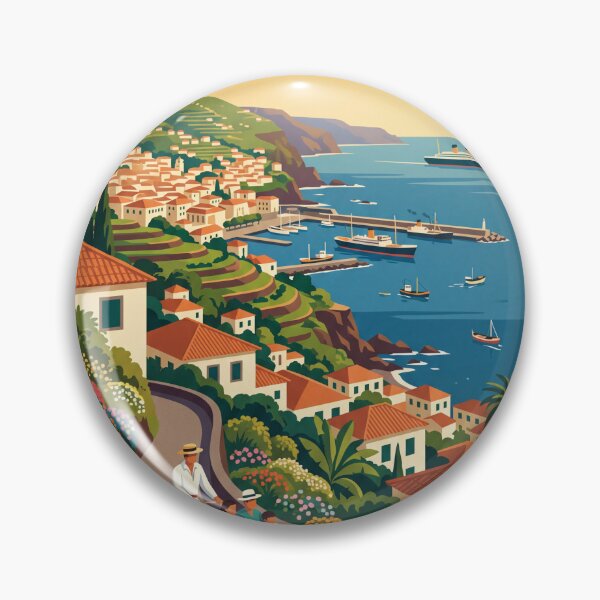 Item preview, Funchal Madeira Vintage Travel Poster designed and sold by Bomax121.