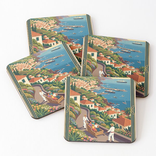 Item preview, Funchal Madeira Vintage Travel Poster designed and sold by Bomax121.
