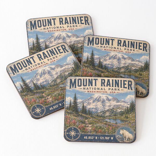 Item preview, Mount Rainier National Park Washington designed and sold by naturalsurvival.