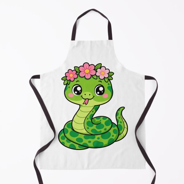 Item preview, Hiss-terically Cute Sweet Kawaii Snake with Flower Crown designed and sold by BoosterShop.