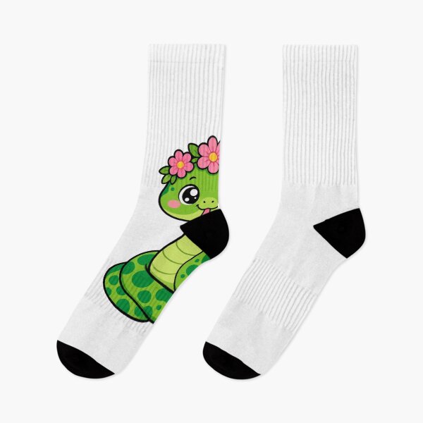 Item preview, Hiss-terically Cute Sweet Kawaii Snake with Flower Crown designed and sold by BoosterShop.