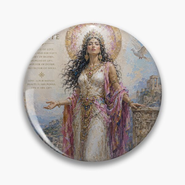Item preview, Astarte, Middle Eastern Goddess of love and fertility painting designed and sold by GalleryKauffeld.