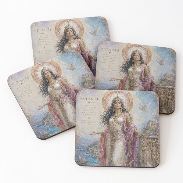 Item preview, Astarte, Middle Eastern Goddess of love and fertility painting designed and sold by GalleryKauffeld.