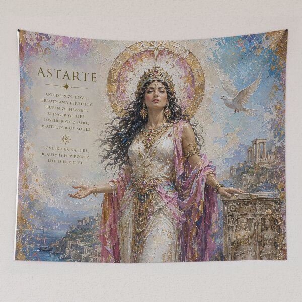 Item preview, Astarte, Middle Eastern Goddess of love and fertility painting designed and sold by GalleryKauffeld.