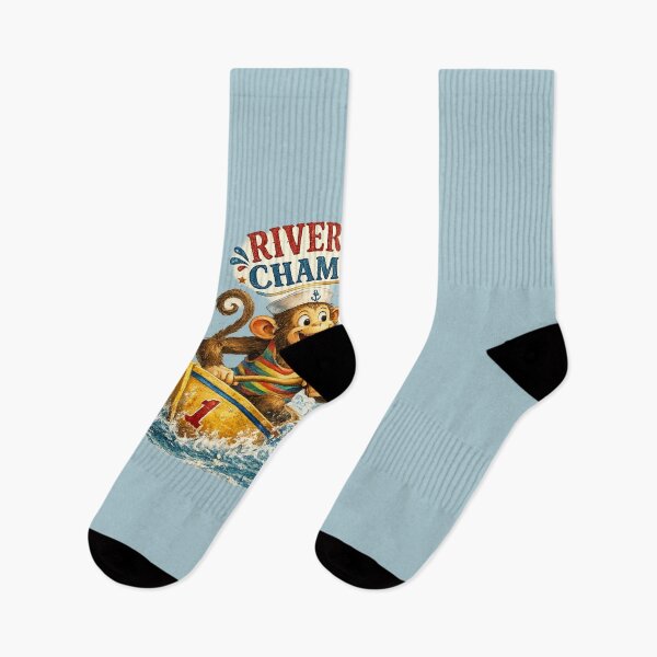 Item preview, River Race Champions | Funny Monkey & Cool Otter Boat Racing Vintage Watercolor Animal T-Shirt designed and sold by HOUSE OF TIST.