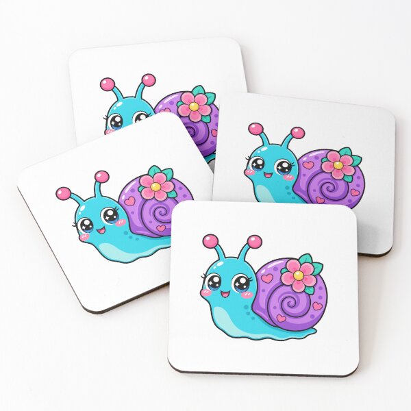 Item preview, Slow and Steady Cute Kawaii Snail with Flower designed and sold by BoosterShop.