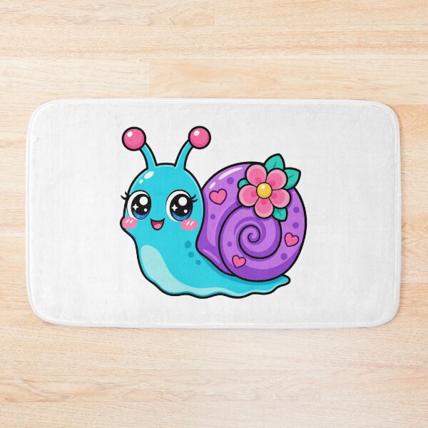 Item preview, Slow and Steady Cute Kawaii Snail with Flower designed and sold by BoosterShop.