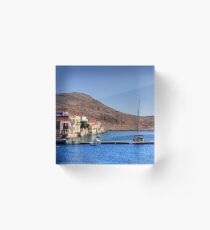 Boats at the Small Pier Acrylic Block