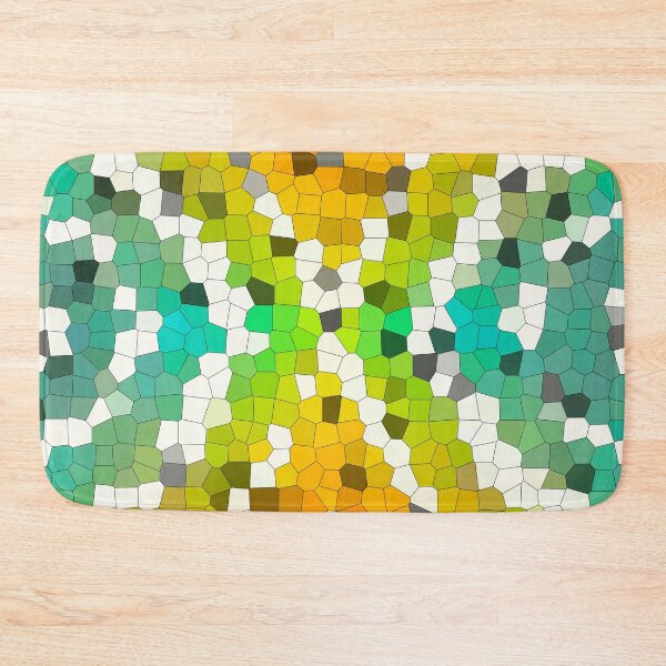 Item preview, Abstract Mosaic Green Orange Geometric Pattern designed and sold by BuckaBaby.