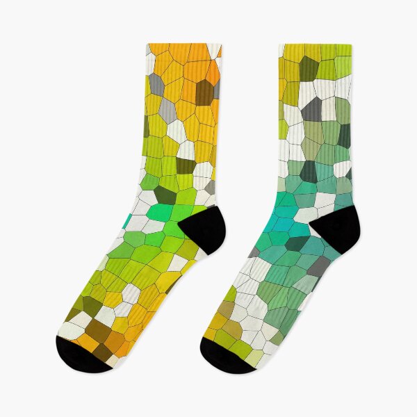 Item preview, Abstract Mosaic Green Orange Geometric Pattern designed and sold by BuckaBaby.