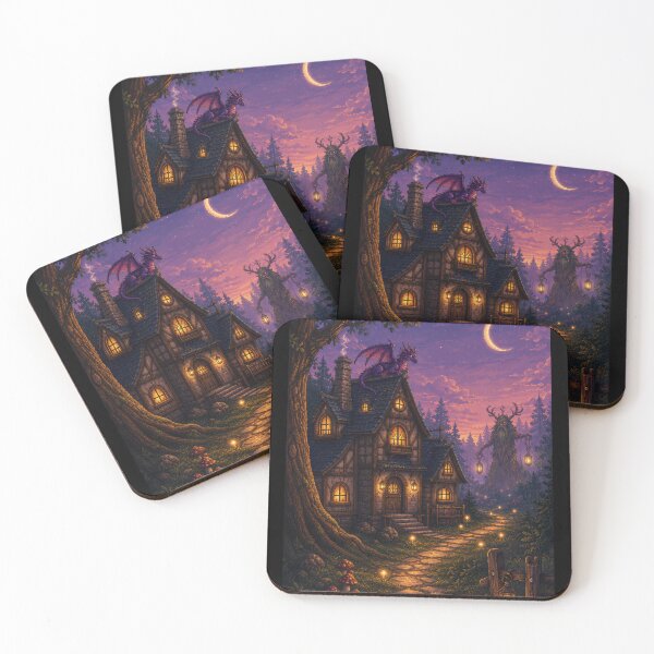 Item preview, Moonlit Dragon Cottage and the Lantern Ent  designed and sold by Sketchlegacy.