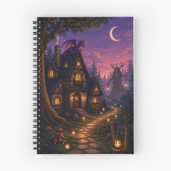 Item preview, Moonlit Dragon Cottage and the Lantern Ent  designed and sold by Sketchlegacy.