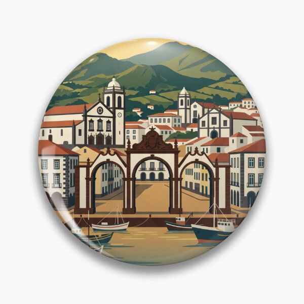 Item preview, Ponta Delgada Vintage Travel Poster designed and sold by Bomax121.