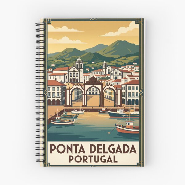 Item preview, Ponta Delgada Vintage Travel Poster designed and sold by Bomax121.