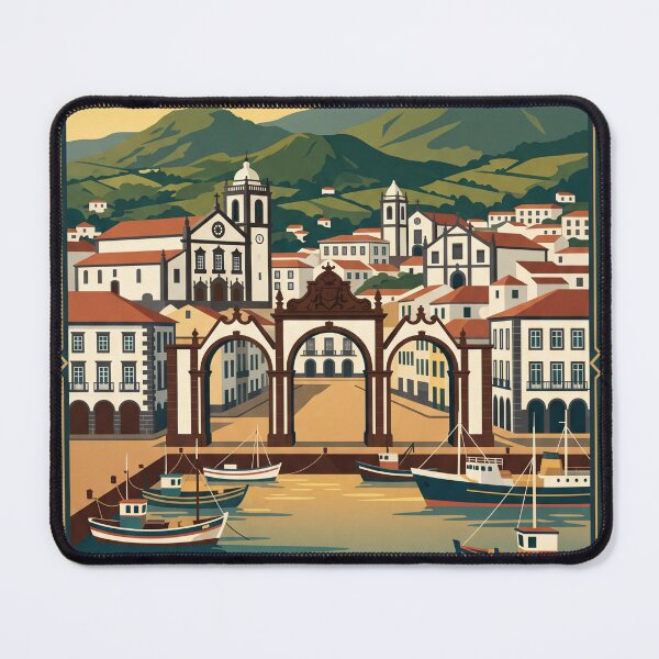 Item preview, Ponta Delgada Vintage Travel Poster designed and sold by Bomax121.