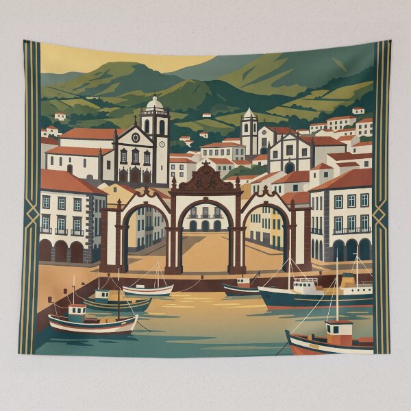 Artikelvorschau, Vintages Reiseplakat Ponta Delgada entworfen und verkauft von Bomax121.