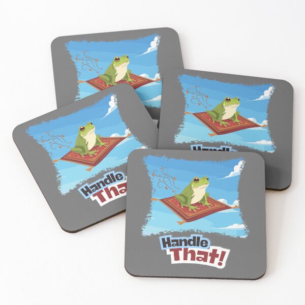 Item preview, Handle That! Funny Frog on a Flying Carpet designed and sold by TestudoDesign.