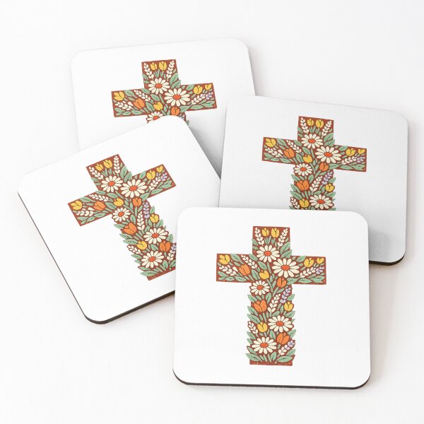 Item preview, Wildflower Cross Folk Floral Christian Faith Bloom designed and sold by eignvalue.
