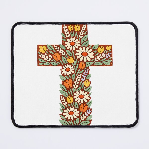 Item preview, Wildflower Cross Folk Floral Christian Faith Bloom designed and sold by eignvalue.
