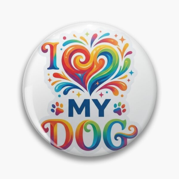 Item preview, I Love My Dog Rainbow Heart Paw Art designed and sold by ExploreAura Studio.