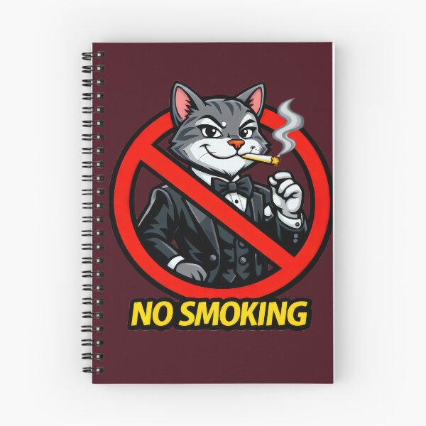 Item preview, No Smoking Cat Sticker – Funny Tuxedo Cat Cartoon Vector, Dapper Cat Gentleman Sign, Cool Smoking Forbidden Garage Wall Art designed and sold by SmartPuns.