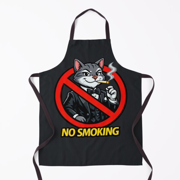Item preview, No Smoking Cat Sticker – Funny Tuxedo Cat Cartoon Vector, Dapper Cat Gentleman Sign, Cool Smoking Forbidden Garage Wall Art designed and sold by SmartPuns.