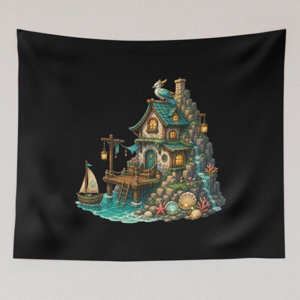 Item preview, Tidekeeper Cottage and the Azure Griffin  designed and sold by Sketchlegacy.
