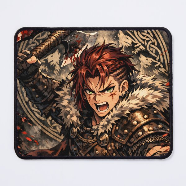 Item preview, Wolfborn Warrior - Epic Anime Viking Battle Axe Fantasy Art designed and sold by VelnoraDigital.