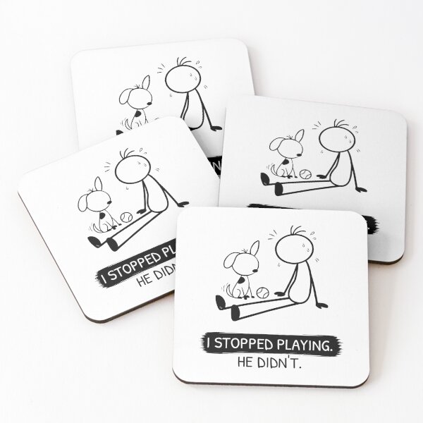Item preview, Funny Playing Fetch Dog T-Shirt | I Stopped Playing | Dog Owner Shirt | Tennis Ball Dog Gift | Minimalist Dog Lover Tee designed and sold by Pebl-Co.