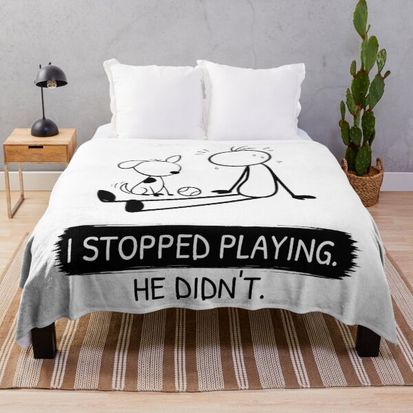 Item preview, Funny Playing Fetch Dog T-Shirt | I Stopped Playing | Dog Owner Shirt | Tennis Ball Dog Gift | Minimalist Dog Lover Tee designed and sold by Pebl-Co.