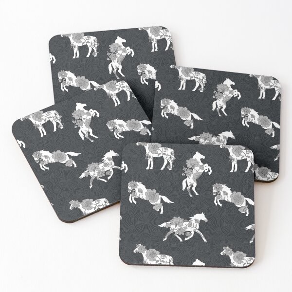 Item preview, Spring Stallion -Monochrome Black sticker designed and sold by Fabricatemyart.